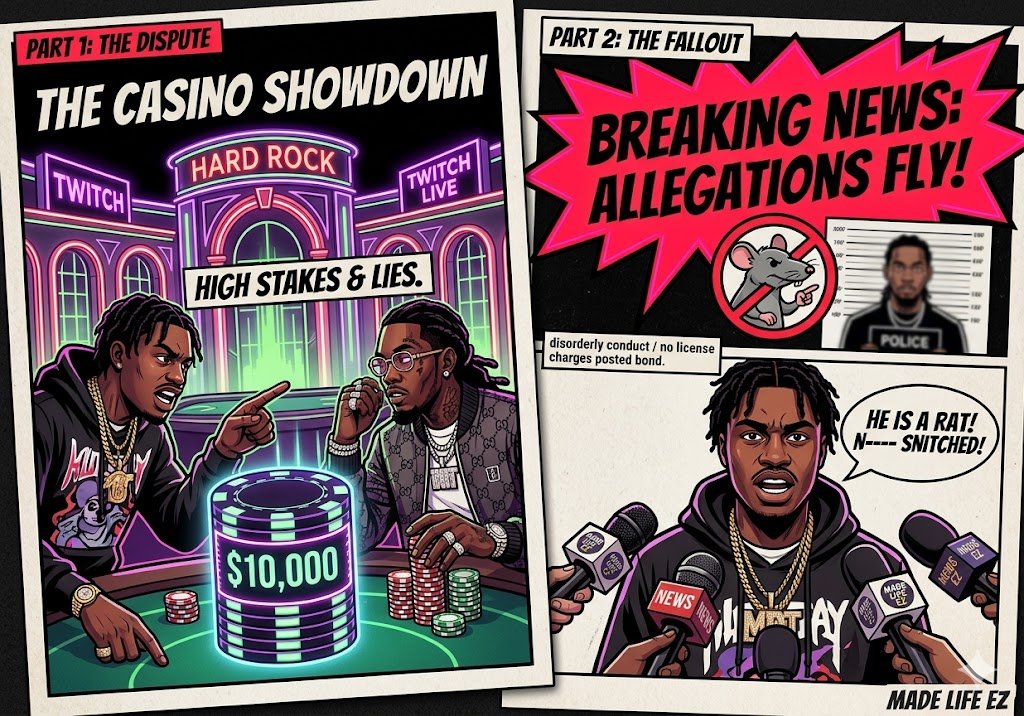 Lil Tjay Arrested for Offset Shooting! Calls Him a “Rat” and Threatens Him After Jail Release